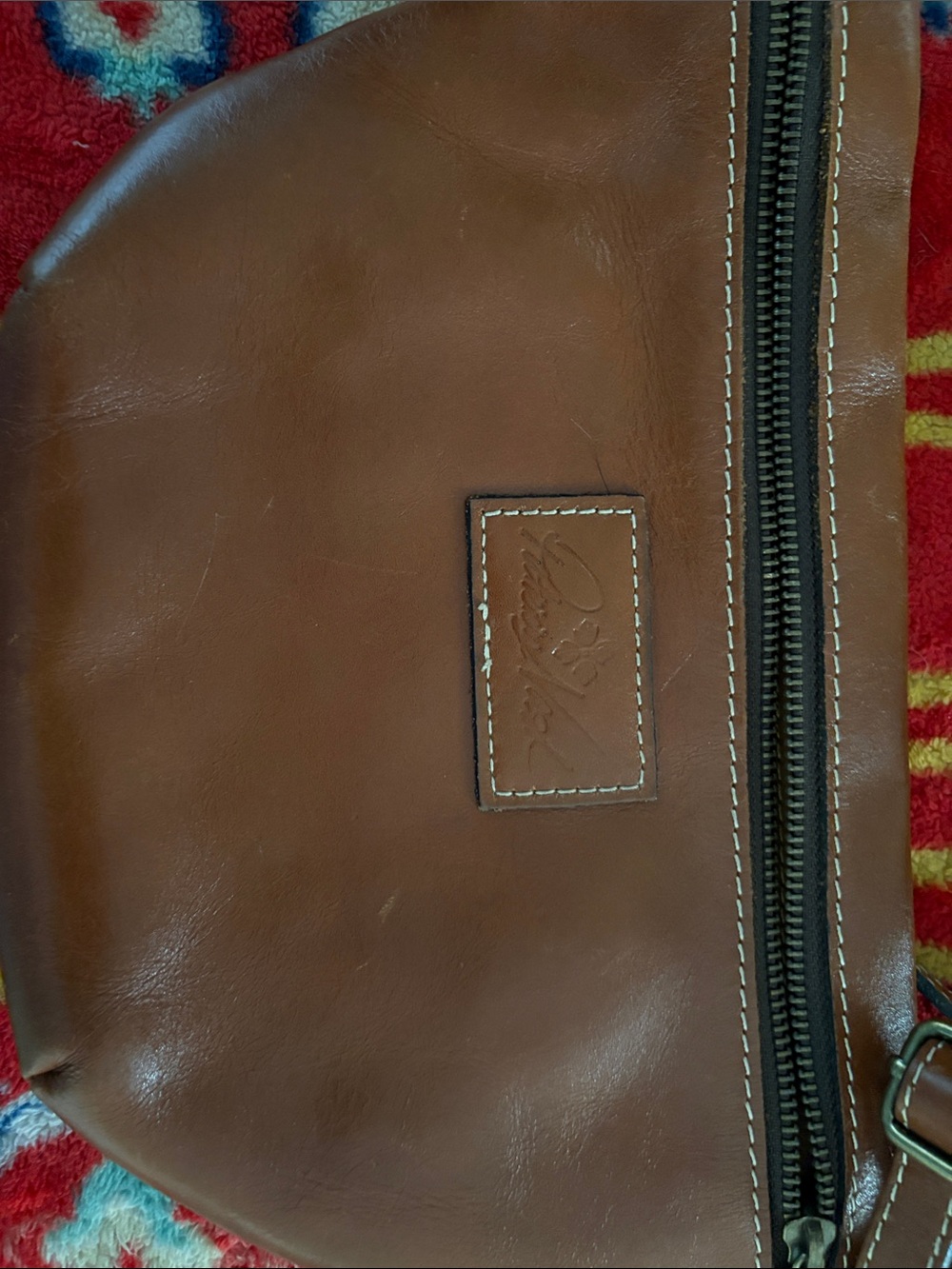 Patricia Nash Cognac Brown Leather Crossbody Purse - Picture 5 of 5